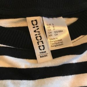 Divided Tops - Black and white stripe top Divided Tops - Black and white stripe top